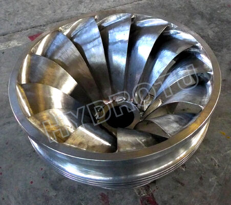 Komponen Rakitan Hidro Konstruksi Baja Tahan Karat 0Cr13Ni4Mo Francis Turbine Runner yang Andal