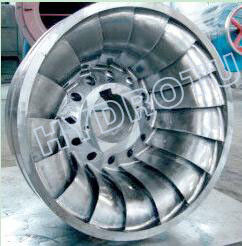 Francis Turbine Runner Kepala Air 10m-300m Peralatan Pembangkit Listrik Tenaga Air 0Cr13Ni4Mo Baja Tahan Karat