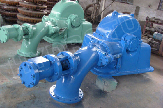 Stainless Steel 0Cr13Ni4Mo Runner Turgo Hydro Turbine 100KW 2000KW Rated Output Impulse Water Power System