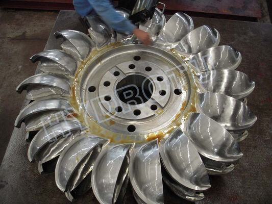 Pelton Turbine Runner dari stainless steel untuk kepala air 80m-1000m dengan kapasitas 0,5MW-20MW