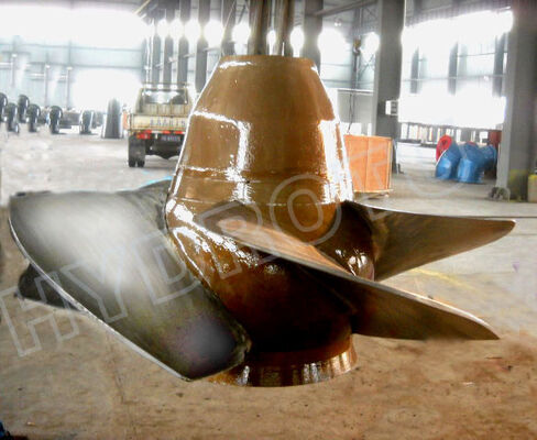 Turbin hidro tipe S dengan bilah stainless steel untuk kepala air 2m-20m dan kapasitas 100KW-10MW