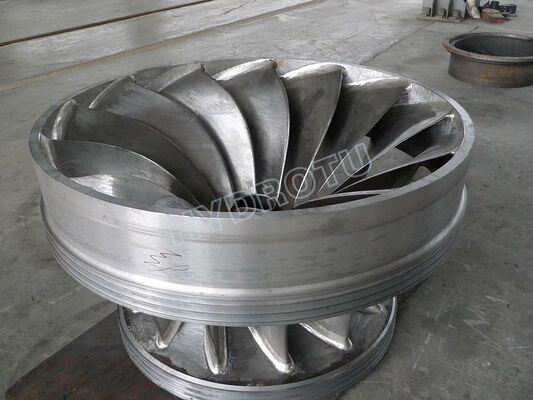 Shaft Francis Turbine Runner Pembangkit Listrik Tenaga Air Kepala Air 30m-300m Komponen Pembangkit