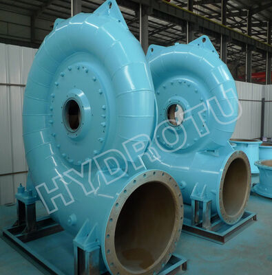 Francis Turbine Runner Buatan Baja Output Listrik Komponen Pembangkit Listrik Tenaga Air 0,1MW-200MW