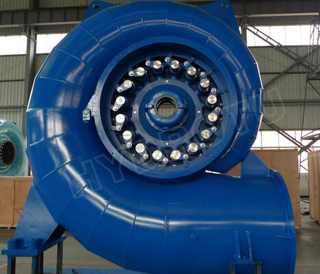 Francis Turbine Runner Buatan Baja Output Listrik Komponen Pembangkit Listrik Tenaga Air 0,1MW-200MW